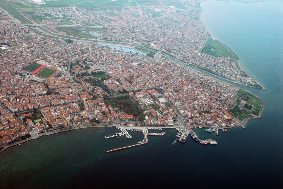 Çanakkale’nin havadan görünümü